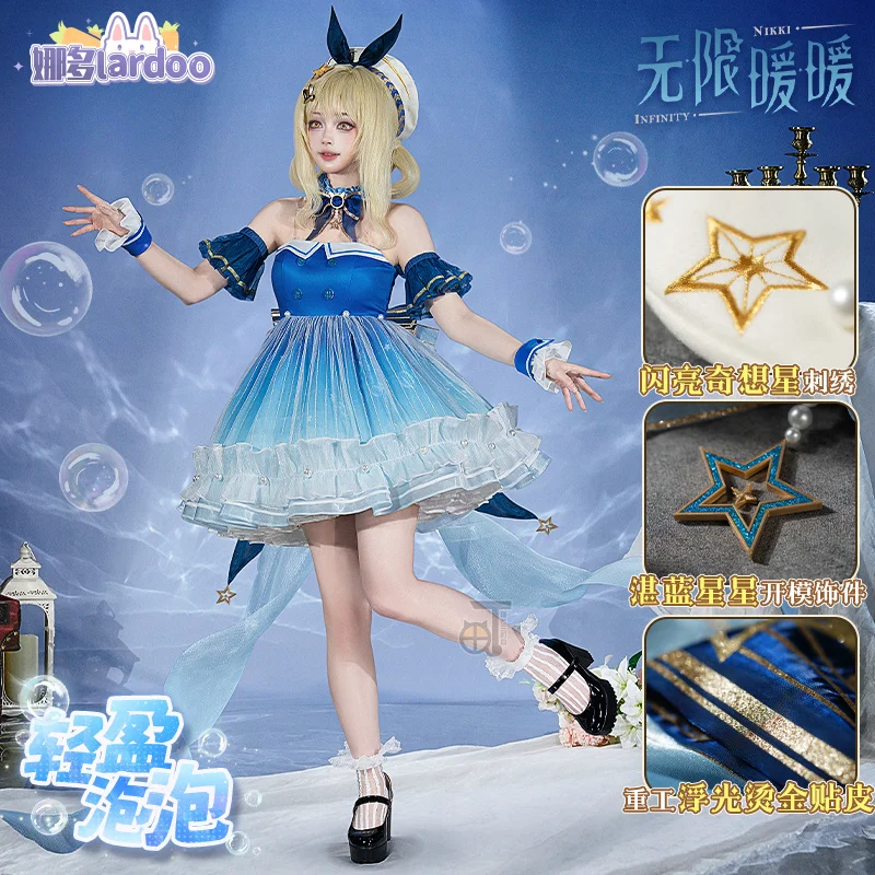 Infinity Nikki Cosplay Costume Light Bubble Uniform Halloween Carnival Party Christmas Play Role Clothes Clothing for Women