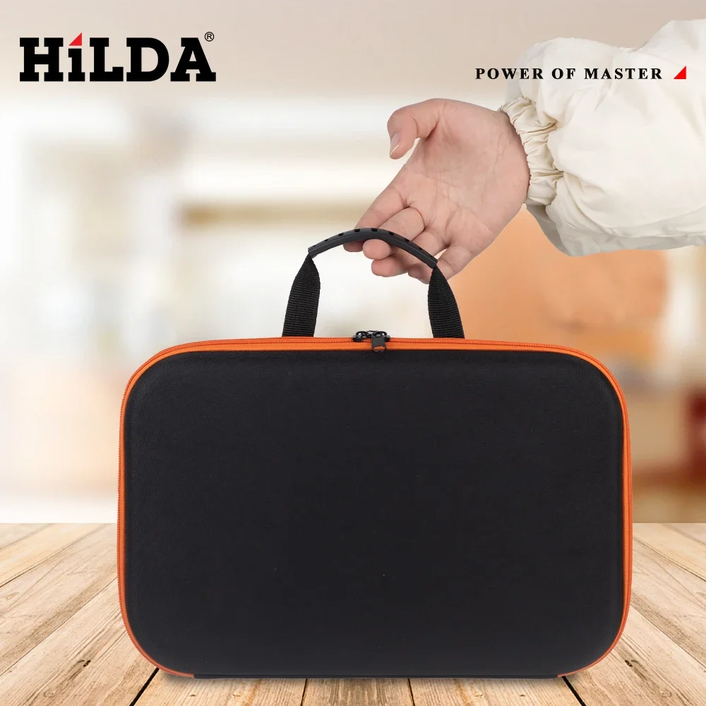 HILDA Large Capacity Tools Bag Tools Waterproof Tool Bags Electrician Hardware Tools Bag Black and Orange Multifunctional Toolki