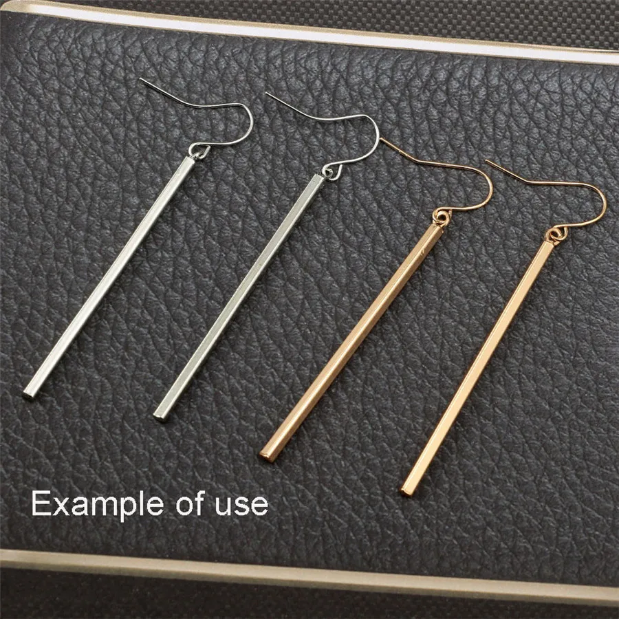 16PCS Long Stick Charms Stainless Steel Pendant For Necklace Bracelet DIY Earrings Jewelry Findings Handmade Craft