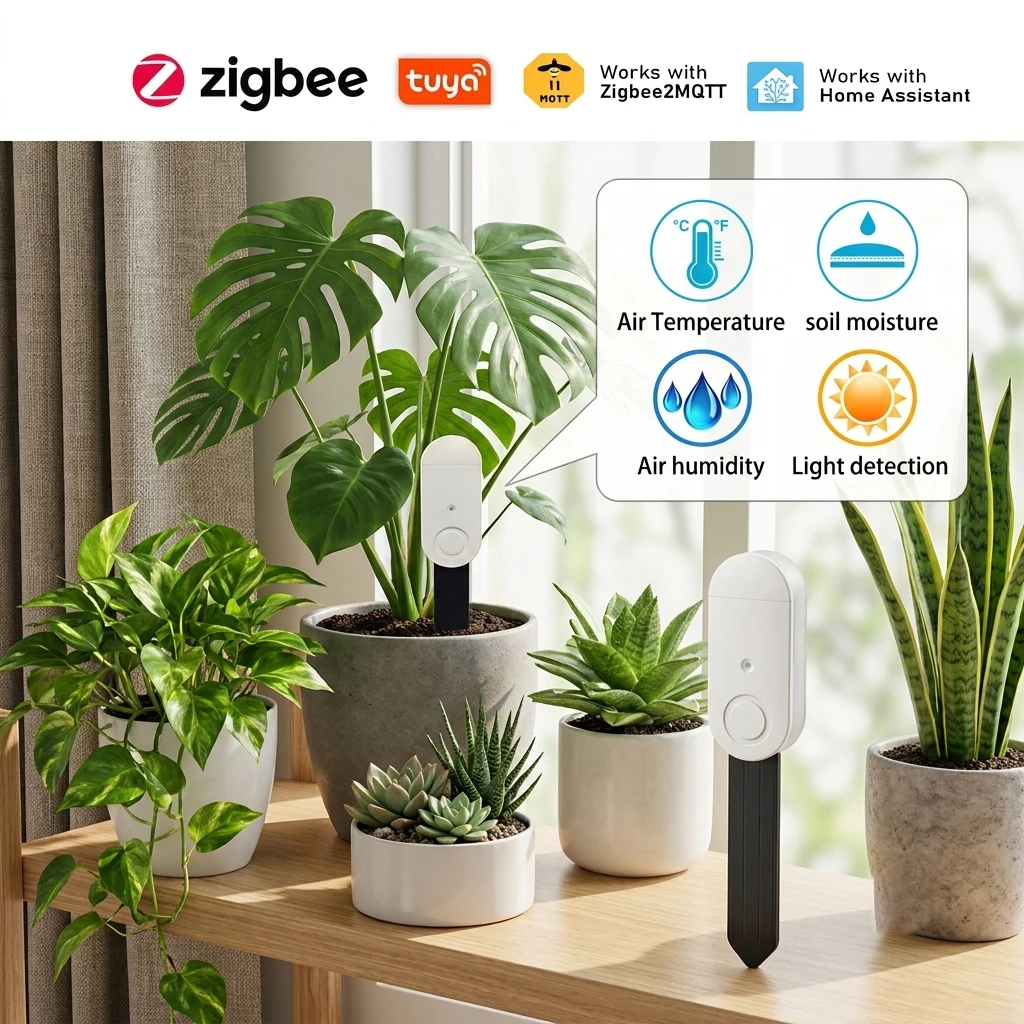Capteur d'humidité du sol Zigbee moniteur intelligent plantes testeur d'humidité Pot de fleur hygromètre de sol soins du jardin plantation humidimètre