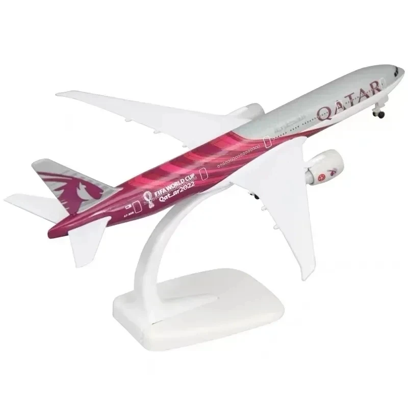 Alloy Metal AIR QATAR Airways Boeing 777 B777 Airplane Model Diecast Air Plane Model Aircraft w Wheels Landing Gears 20cm