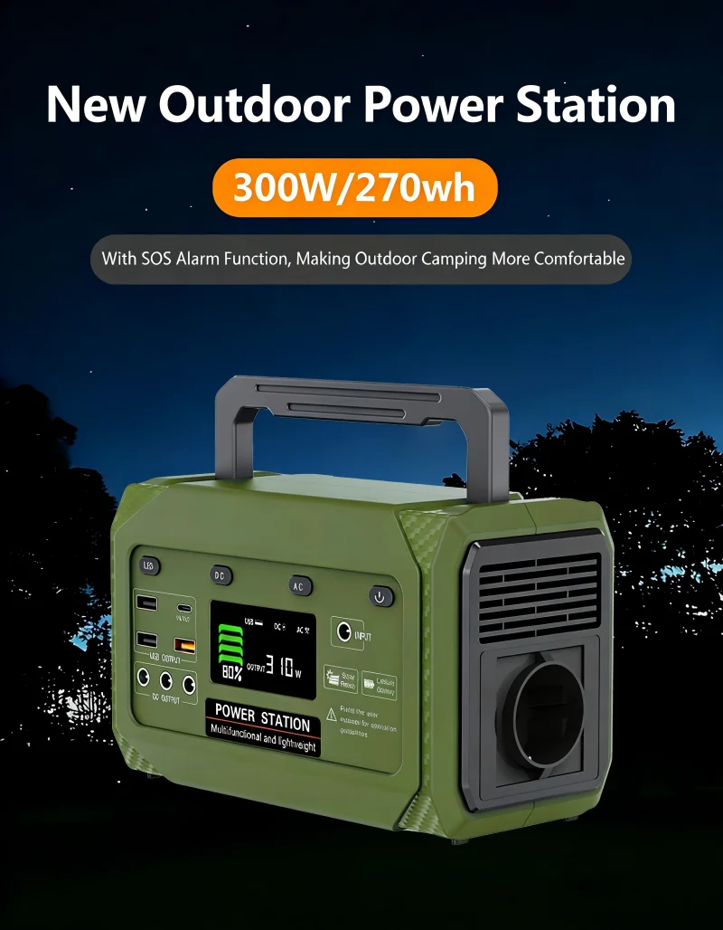 Quality Outdoor Power - Estação de Energia Portátil de 300W
