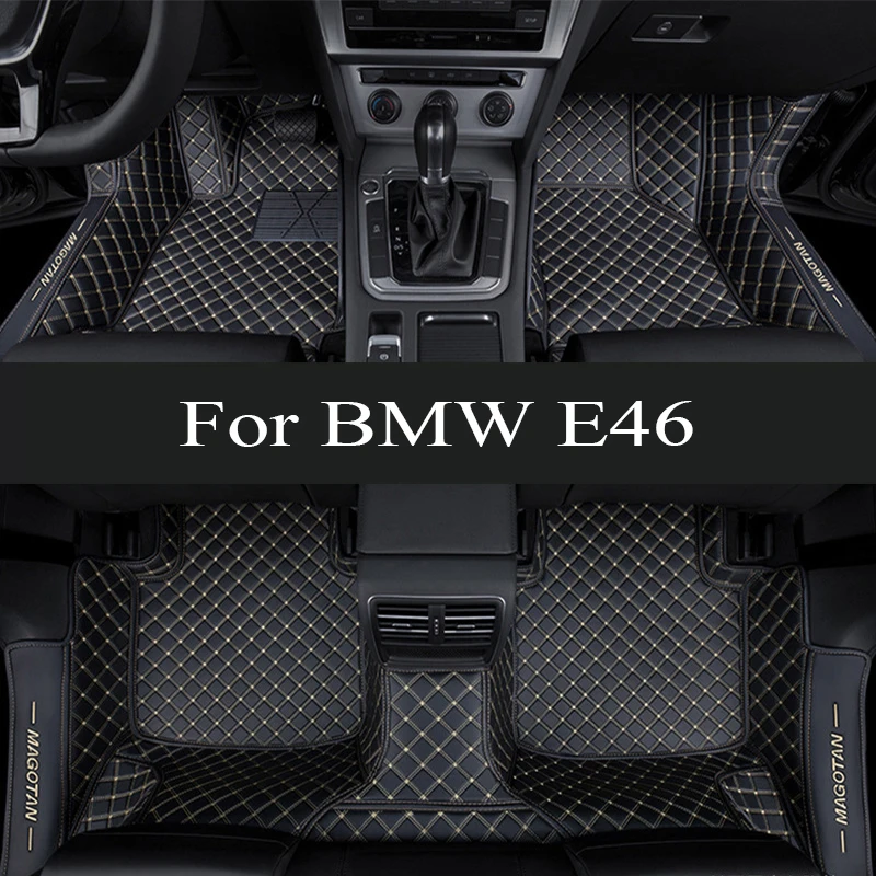 

Car Floor Mats For BMW E46 1998-2004 DropShipping Center Auto Interior trunk mat 100% Fit Leather Carpets Rugs Foot Pads