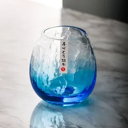 Creative Japanese-style ice-cracked glass  household water glass foreign wine glass whiskey  drinking water cup