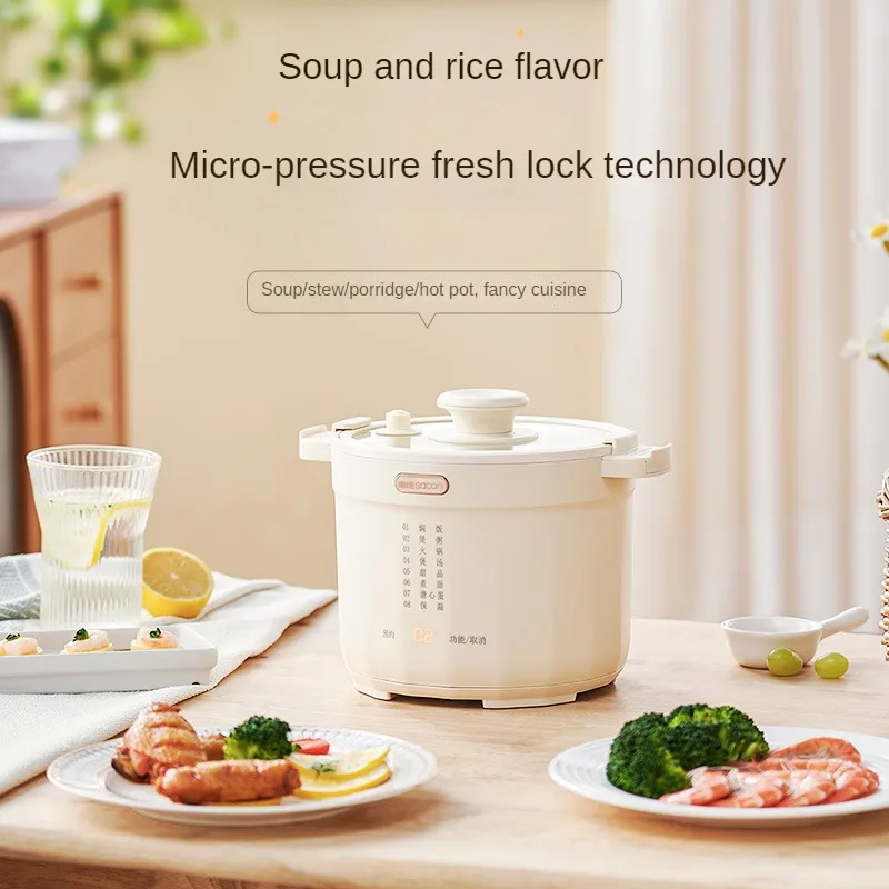 220V 1.5L Portable Mini Rice Cooker Electric Intelligent Pressure Rice Cooker Non-stick Food Cooking Machine