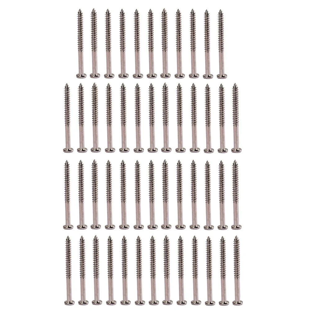 

50 pcs Bass Mounting Screws Sturdy Steel Plated Durable Guitar Accessories Humbucker Guitar Parts Accessories Electric