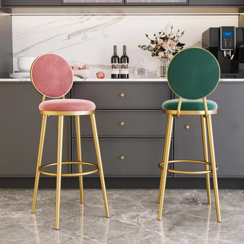 

Counter Modern Bar Chair Stool Gold Coffee Shop High Nordic Bar Stools Luxury Comfortable Silla Alta Para Barra Luxury Furniture