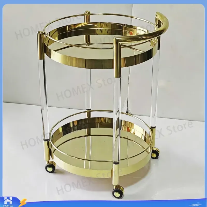 Mobile Serving Cart Hotel Restaurant Wine Cake Dim Sum Trolley Multi Tier Food Beverage Utility Cart Kitchen Dining Storage