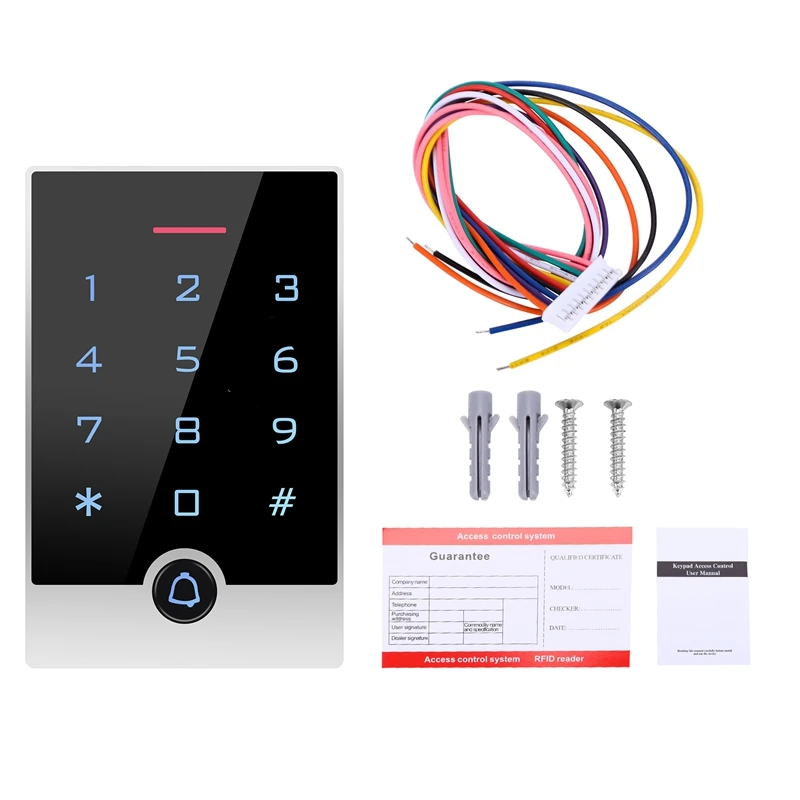 Sistema de Control de Acceso de puerta, teclado independiente y lector de tarjetas RFID de proximidad con Seguridad de 26 bits, Wiegand de 13,56 Mhz