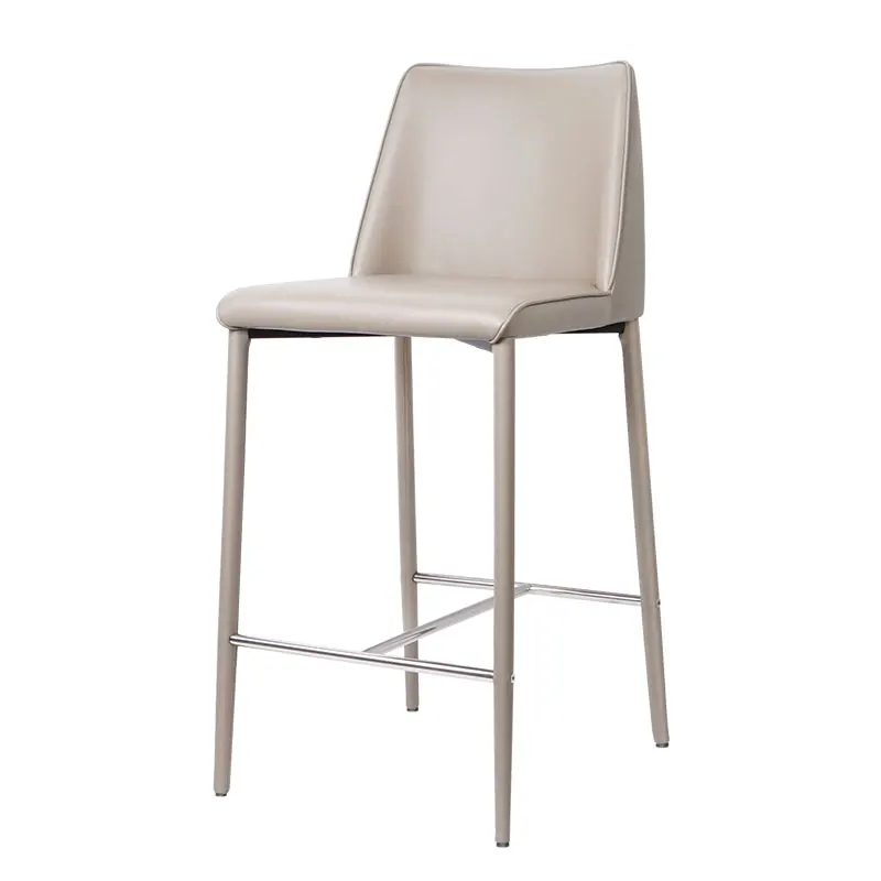 Chaise de bar minimaliste italienne de 55cm, tabouret de bar de luxe en métal et fer, 769