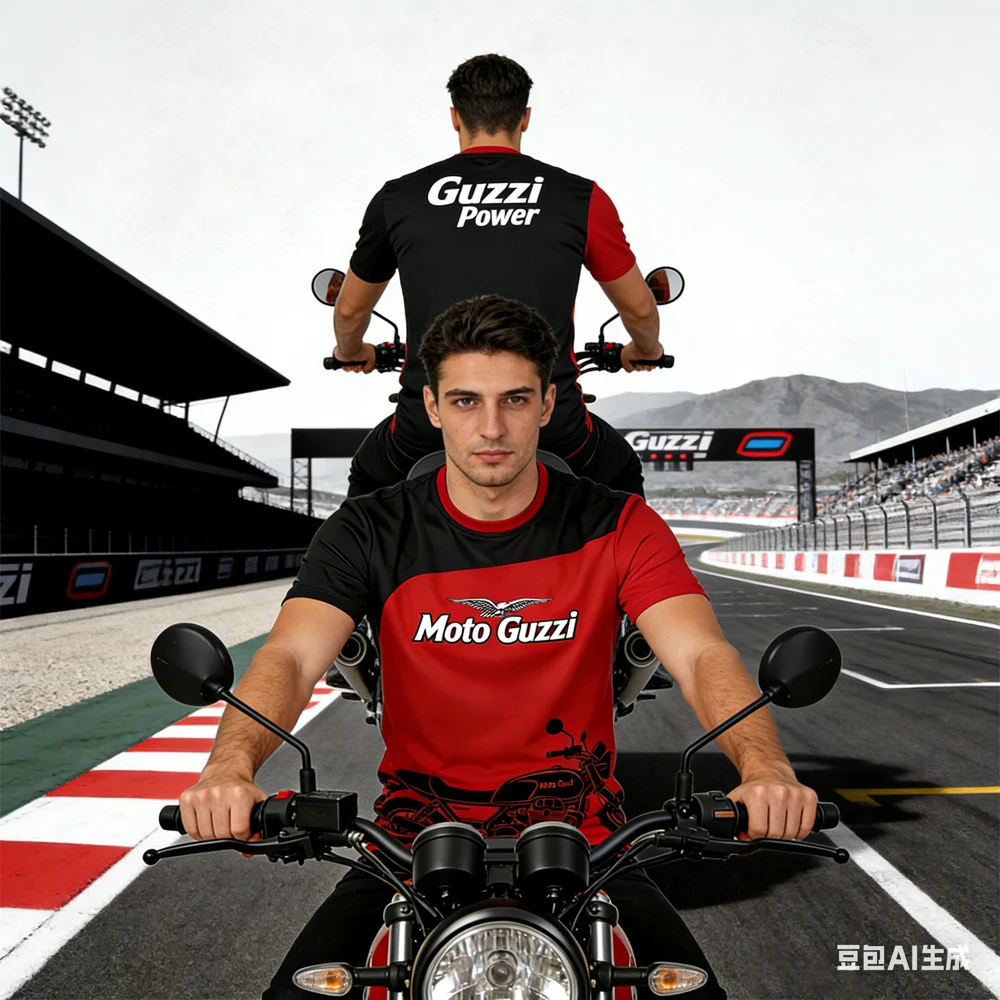 

Мужская гоночная футболка: дышащая, быстросохнущая мотоциклетная майка Moto Guzzi Heritage для повседневной носки и езды на открытом воздухе