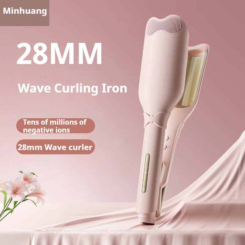 

28MM Hair Curler Curling Tool Curling Iron Big Wave Deep Wavy Fast Heating Electric Curling Iron 4 Temperature Adjustable