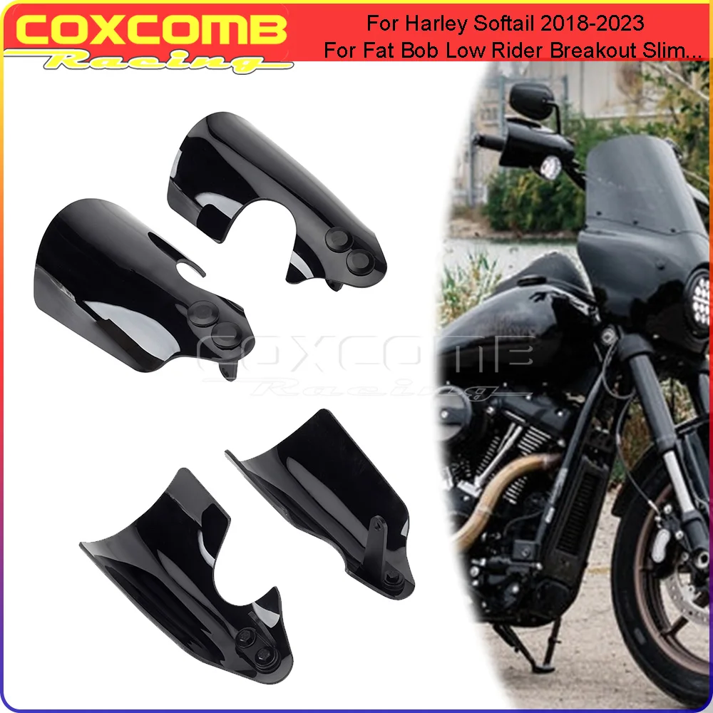 

Handguard For Harley Softail Sport Glide Breakout Slim Low Rider S Fat Bob Black PC Hand Guards Cover Shield Protector 2018-2023