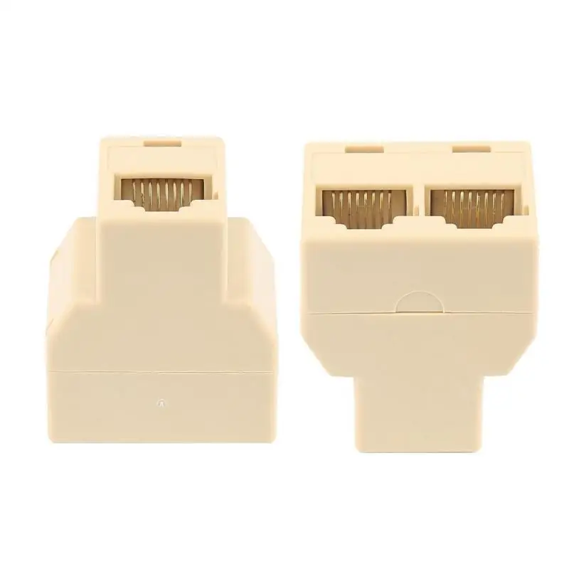 1/2/3PCS RJ45 Splitter Ethernet Adapter Lan Cable 1 To 2 Ways Extender Splitter For Internet Connection Coupler Contact Modular