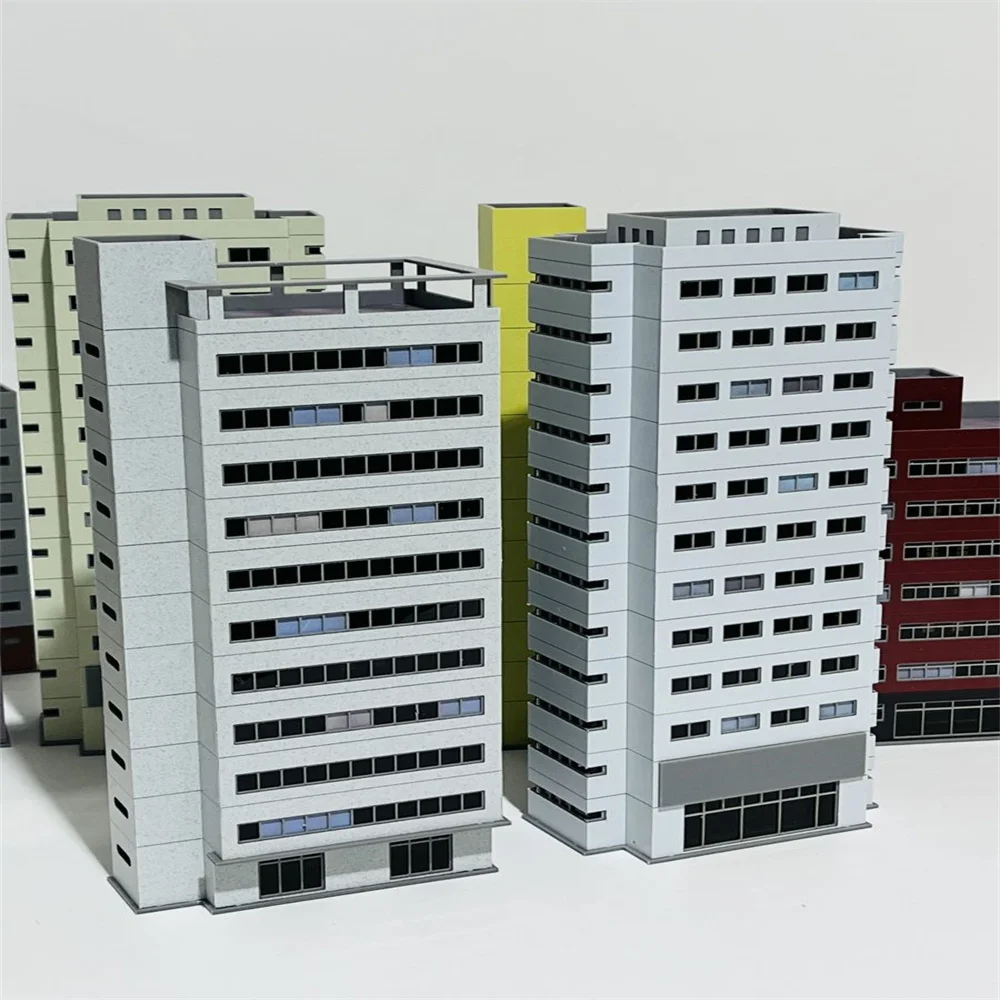 1: 150 Sand Tabelle Gebäude Szene Animation Farbe Stadt Hochhaus Montage Modell – Detail 11