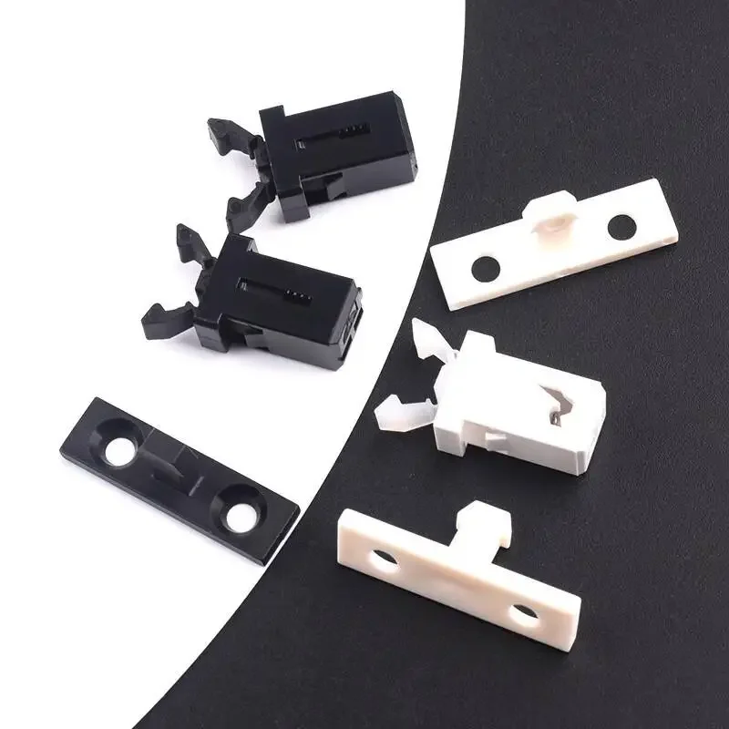 

5PC Black/white PR-001 MS Air Conditioner Set-top Box, Glasses Box, Trash Can, Self-locking Press Type Micro Spring Buckle Lock