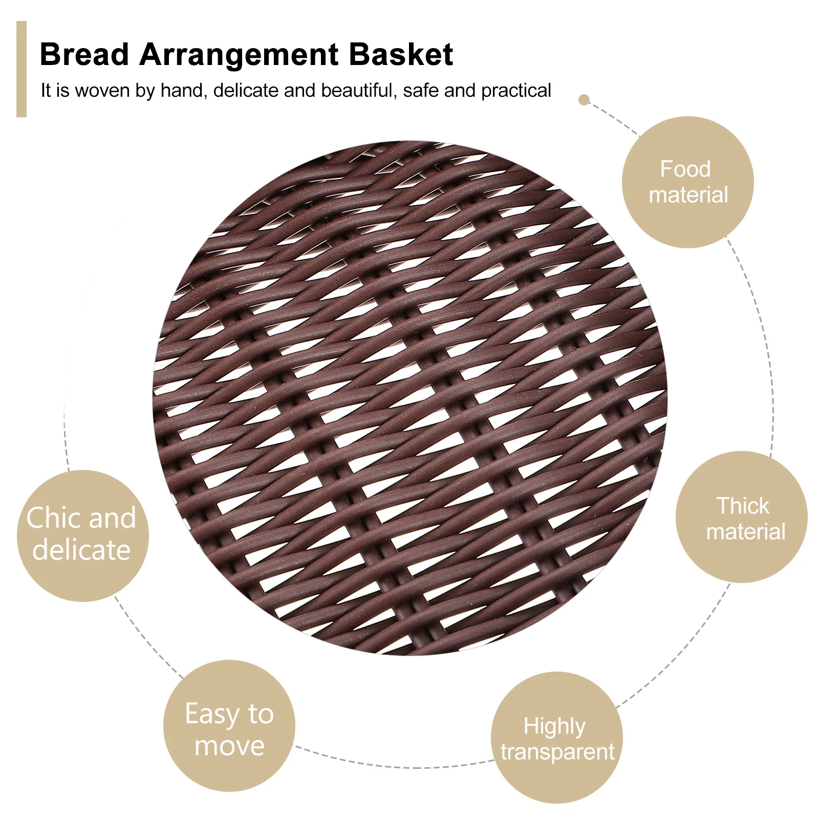 

Plastic Fruit Imitation Woven Basket Gift Storage Bread Arrangement Household H Basket Multi function Elegant Simple Decorative