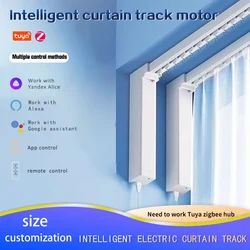 tuya zigbee inteligentny silnik kurtyny dostosowana elektryczna szyna kurtyny Cornice Alexa Googlehome Alice Control inteligentny dom