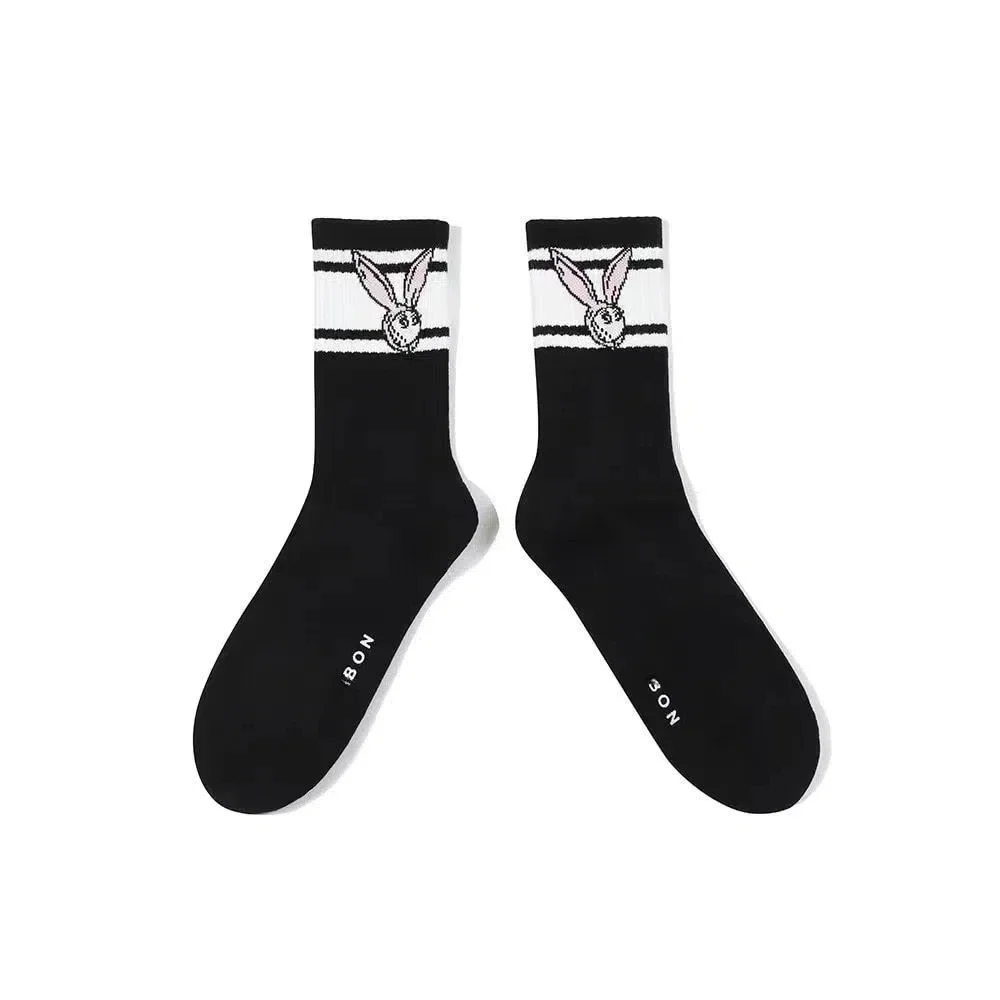 Golf socks with striped midsole, high-quality pure cotton socks for both men and women, fashionable and trendy socks