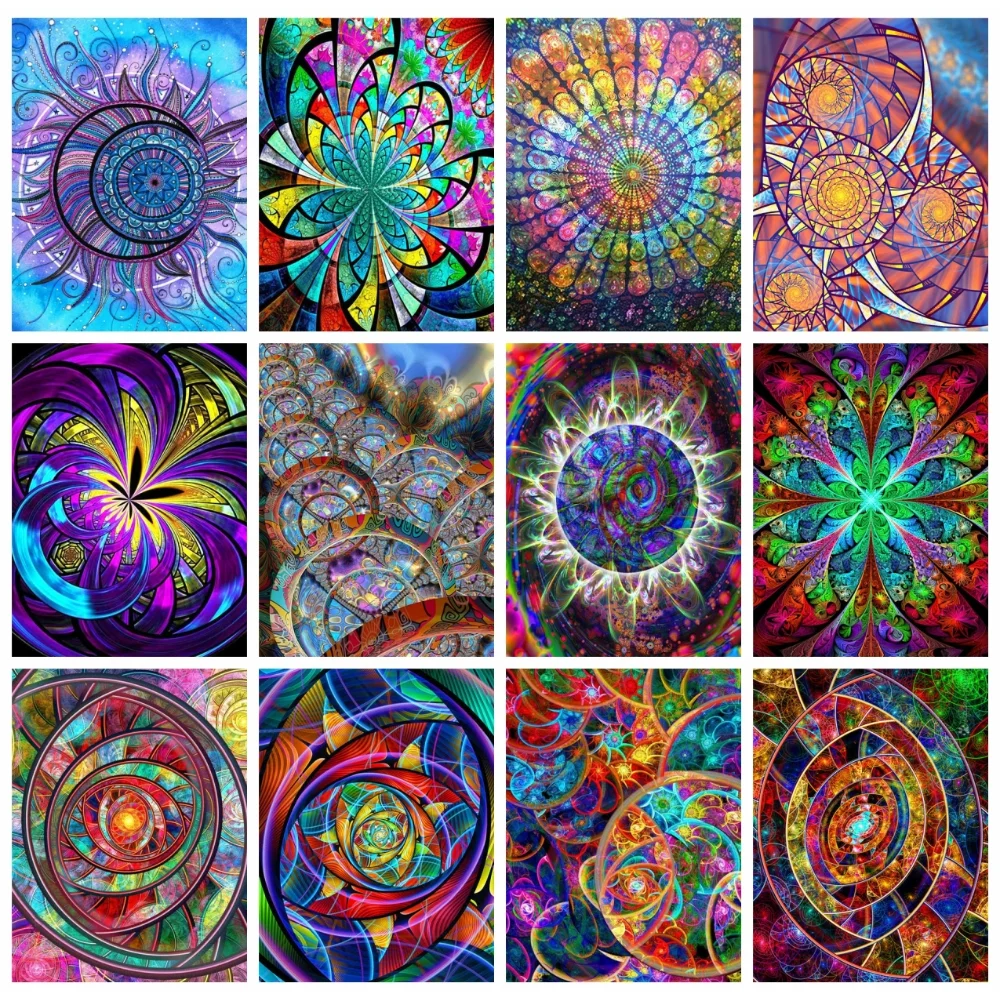 Diamond Art Painting Mandala Flower Mosaic Rhinestones Pictures Embroidery Sale Abstract Floral Home Decor Cross Stitch