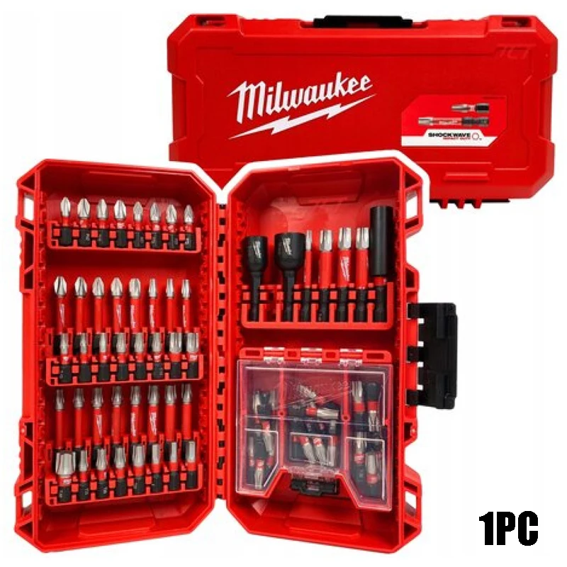 Milwaukee 4932492008 Shockwave Bit Set 38-Teilig Sealed Packaging Box Moisture-Proof Carpentry Drill Hole Power Tool Accessories