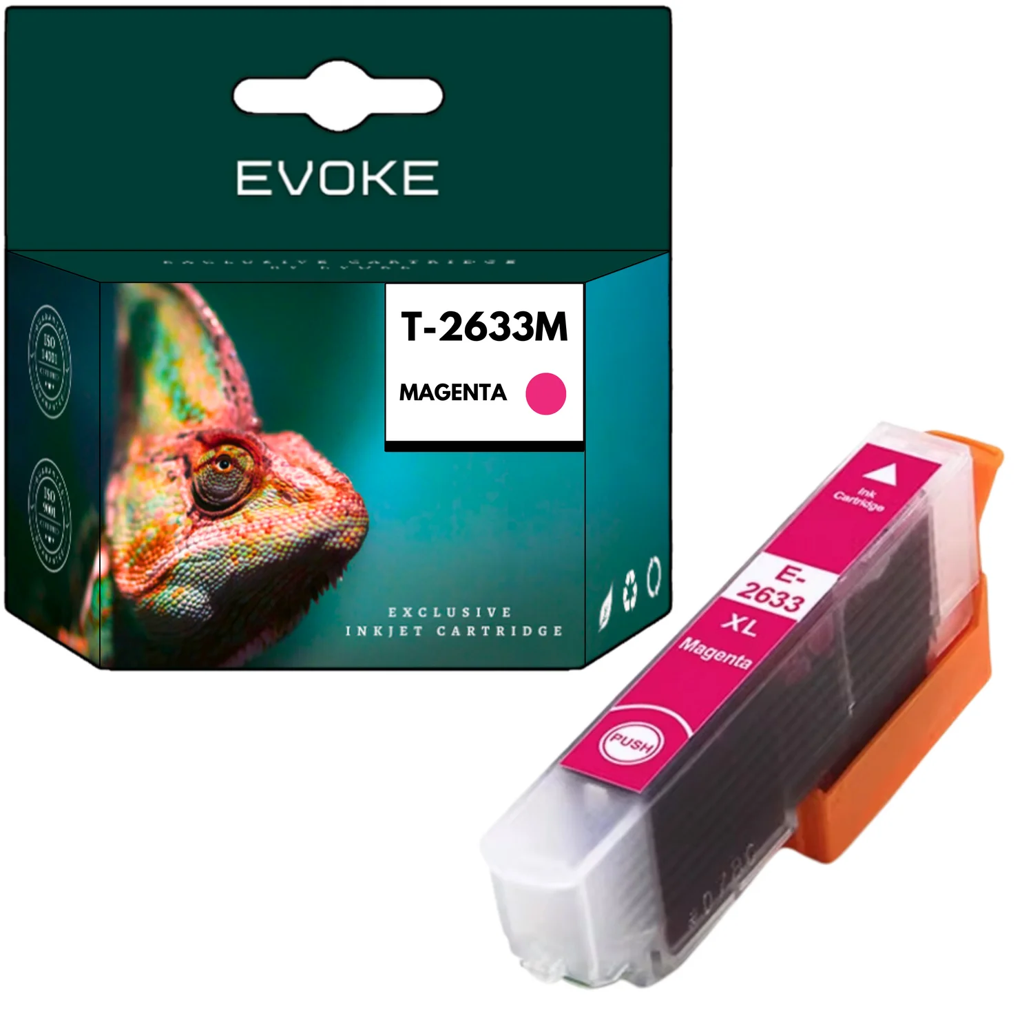 Evoke compatibele inkt voor Epson T2633 2633 C13T26334010 Magenta 14 ml 1010 Stron Expression Premium Xp-510 Xp-520 Xp-600 Xp-605 Xp-610 Xp-615 Xp-620 Xp-625 Xp-700 Xp-710 Xp-720 Xp-800 Xp-810 Xp-820