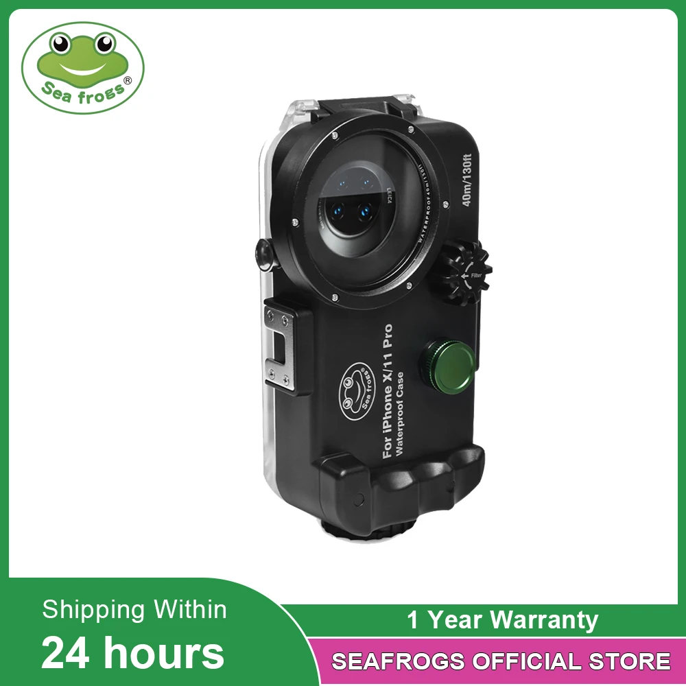 Seafrogs Diving Case For Iphone 11pro/X  Buttons Control Phone Waterproof Case 40meter Housing Underwater Diving