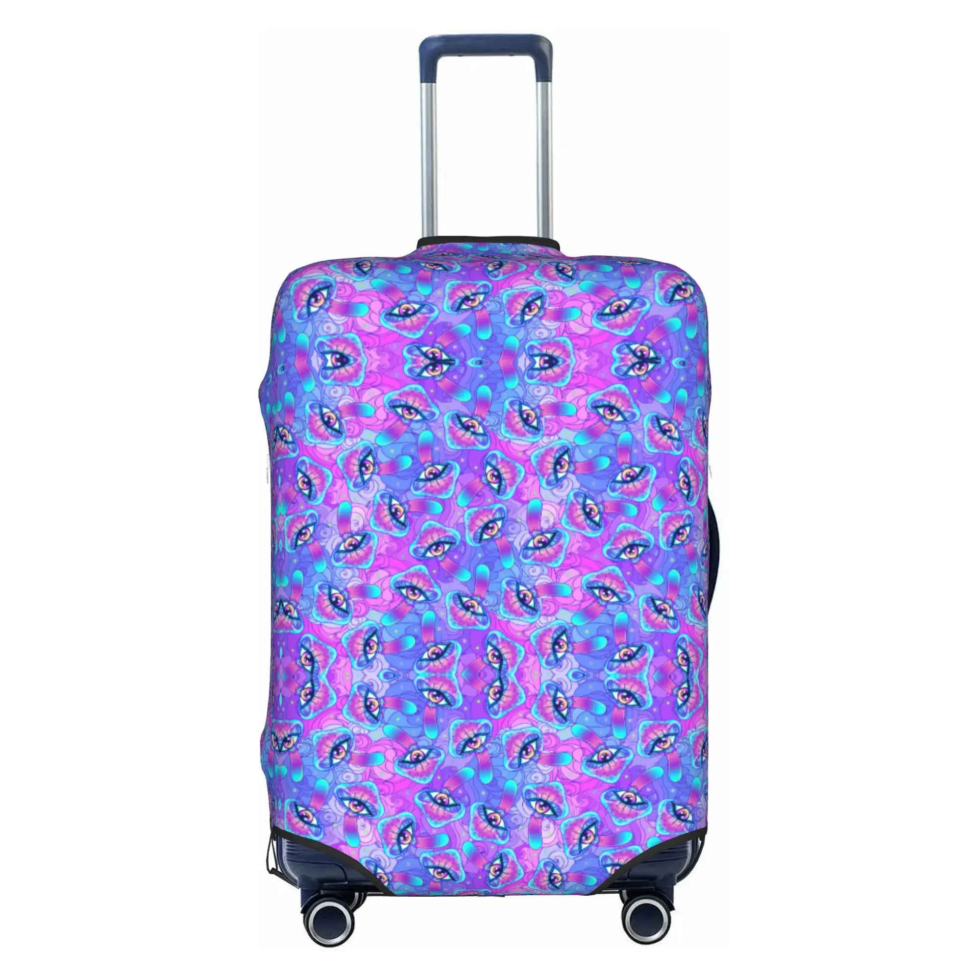 Psychedelic Magic Mushrooms Suitcase Cover Washable  Travel Luggage Covers for 18-32 inch