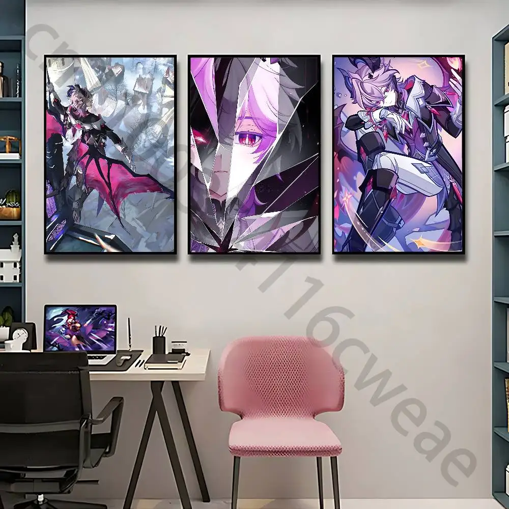 G-Genshin Impact D-Durin Wall Art Poster Print Wall Decor for Living Room Bedroom Home Decoration