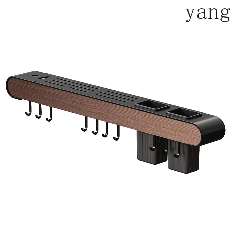 YJQ kitchen wall-mounted tool holder household multi-functional storage rack chopsticks knives non-punching storage rack