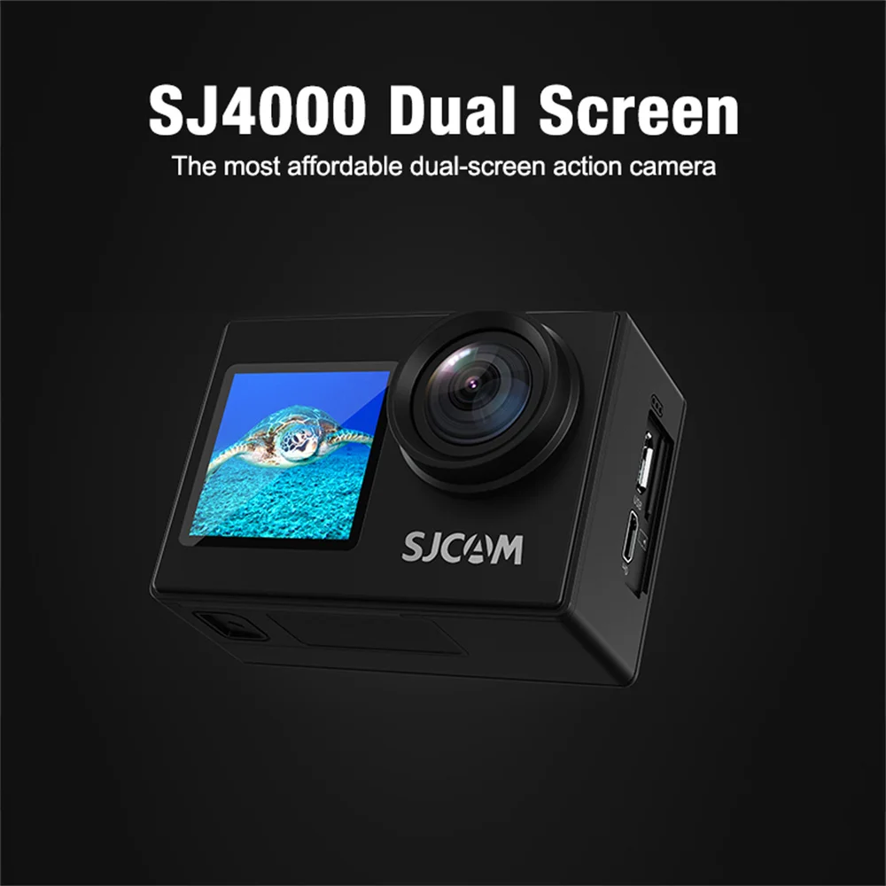 SJCAM SJ4000 Dual Screen 4K Action Camera 30M Waterproof Anti-Shake HD Sports Video Action Cameras Motorcycle Bicycle Helmet