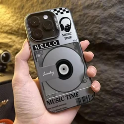 High quality creative retro record IMD phone case for iPhone 11 13 14 15 Pro Max 12 Mini 78 Plus XS XR SE full cover