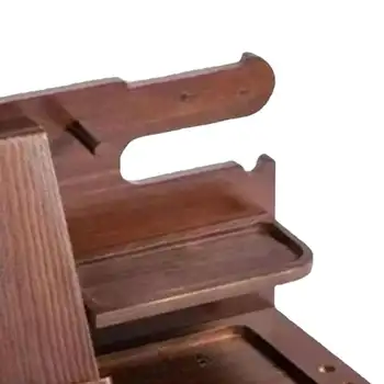 Dřevěná dokovací stanice pro telefon, multifunkční valentýnské dárky, noční stolek 10 nejlepší prodej dokovací stanice pro telefon - №3