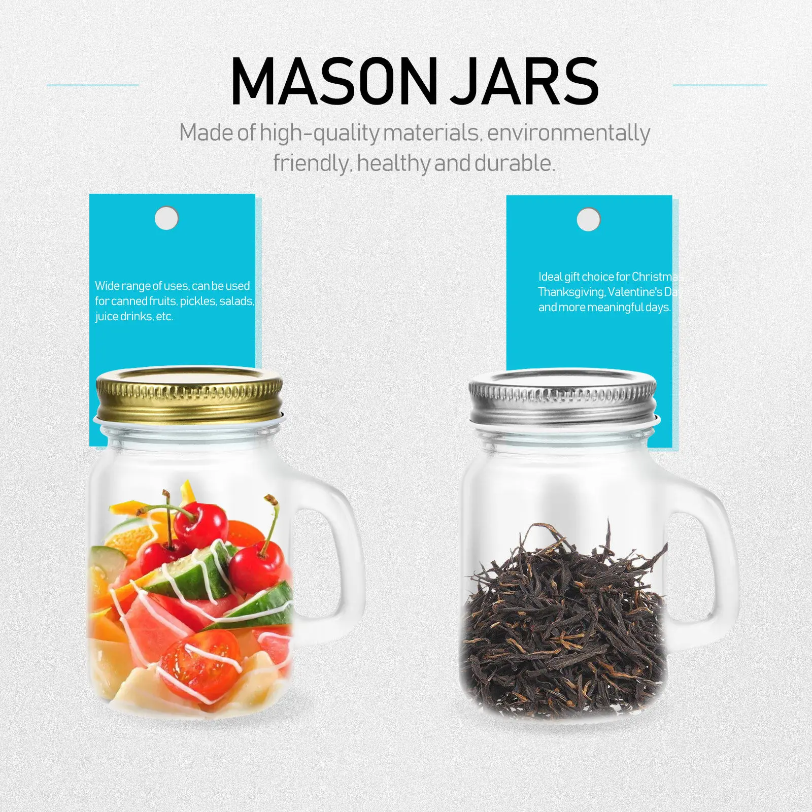 6Pcs Airtight Glass Mason Jars - Meal Prep Day review and price