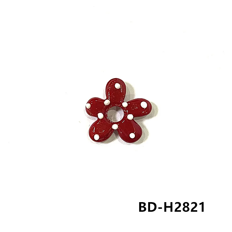 2Stück Dopamine farbige hohle Blumen Glasperlen INS Mini Blumen Charm Anhänger DIY Handgemachte Schmuckzubehör Bastelzubehör für Handwerker Perfektes Feiertagsgeschenk zur Armbänder Halsketten Herstellung – Detail 24