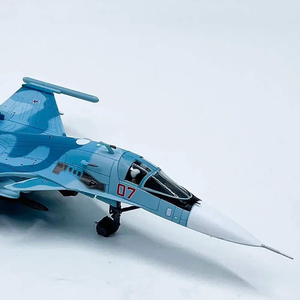 Liga e plástico russo Sukhoi Fullback Aircraft Model, Diecast 1: 100 Scale, Cy-34, SU34, brinquedo decorativo