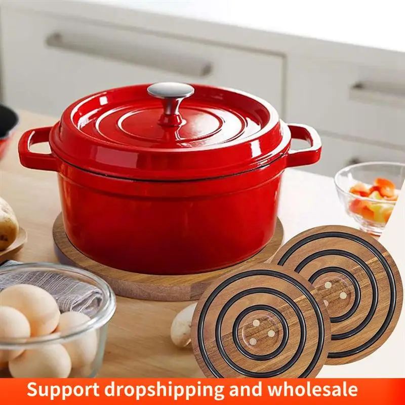 AA86 3Pcs Magnetic Pot Coasters, Non-Slip Magnetic Pot Holders For Hot Pots And Pans