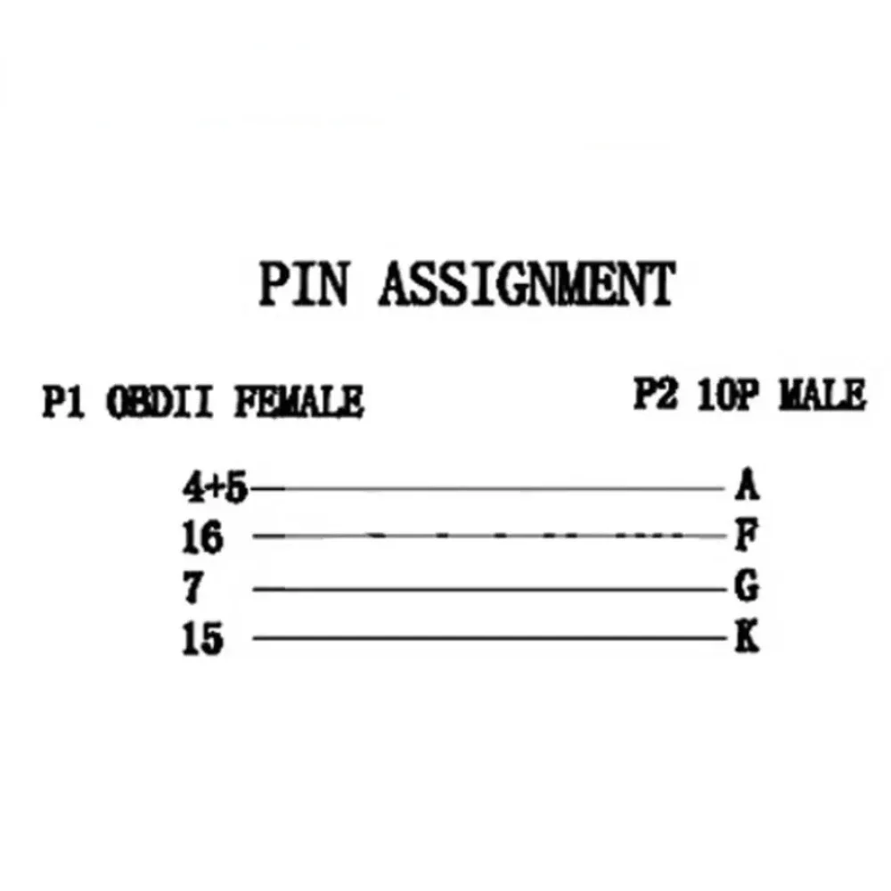 2024NEW 10Pin To 16Pin Mother Car Diagnostic Connector Adapter forOp-el OBD II for Op-el OBD2 10 Pin To 16 Pin Cable OBD2 Tools