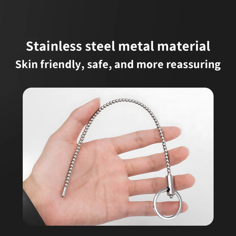 Metal Horse Eye Stick Penis Plug Urethra Bead Can Electro Shock Urethral Stimulator Sounding Masturbation Climax Sex Toy for Men view 2