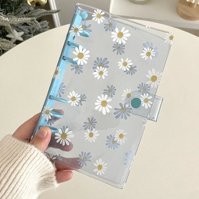 2024 New A5 A6 Daisy Notebook Cover Planner Binder Clip Korean Stationery Journal Sketchbook Notebook Acessórios School Supplies