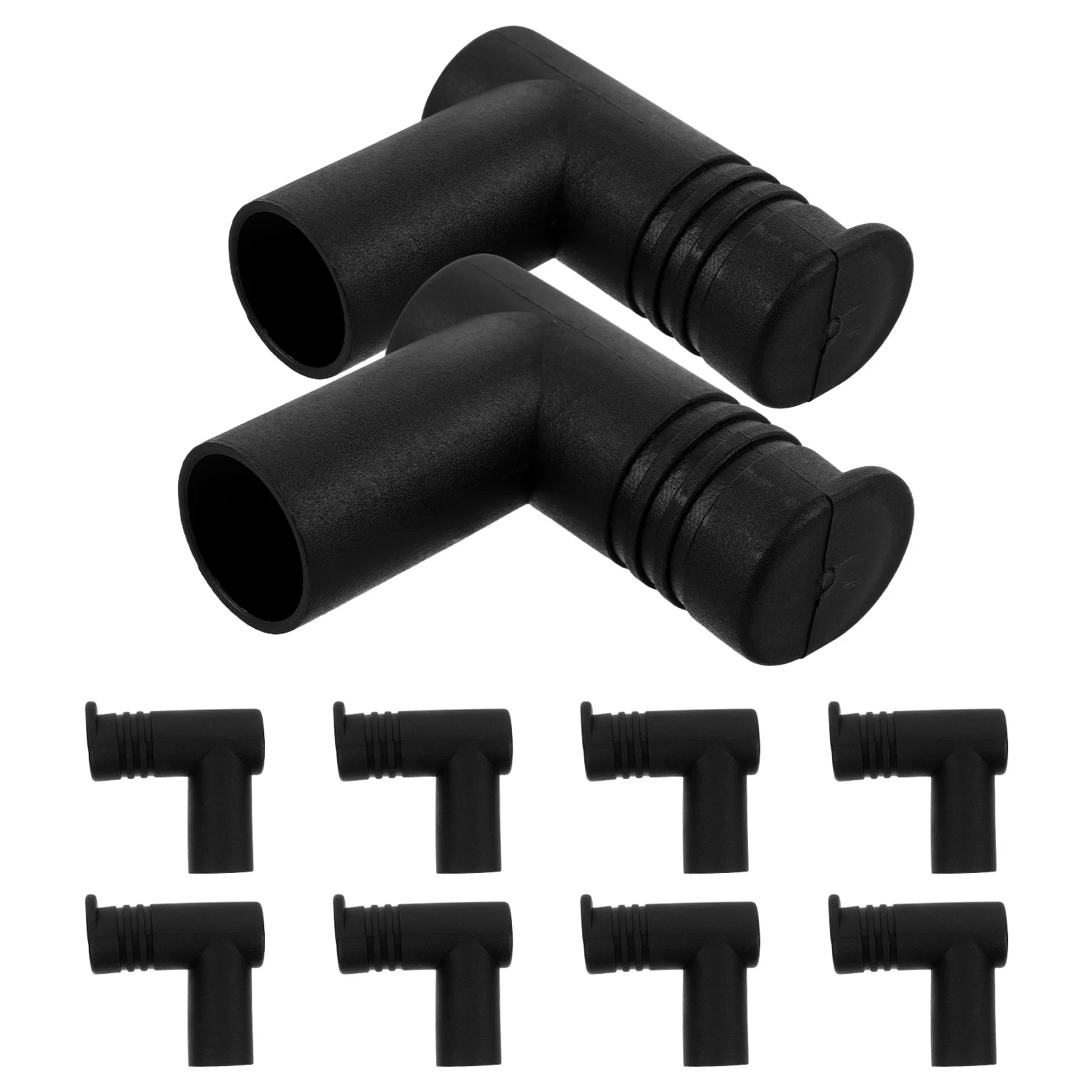 

10Pcs Clothes Drying Rack Accessories High Strength Right Angle Connector Plastic Dual Way Joint for Home Outdoor Use