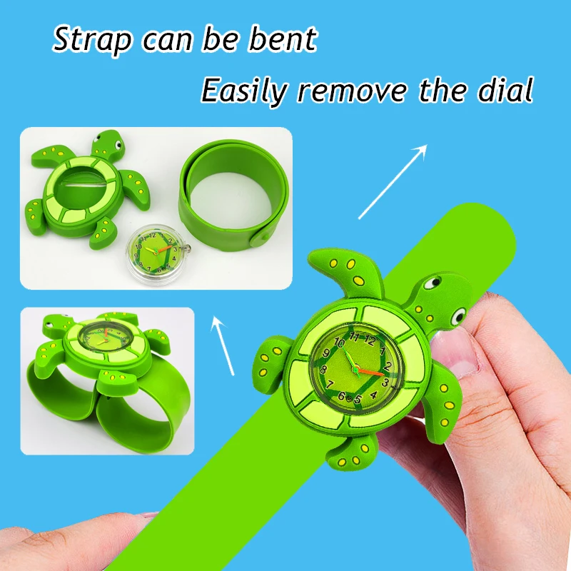 Pop Silicone Rubber Bendable Wrist Watch para crianças, Relógios dos desenhos animados para crianças, Meninos e meninas Presente, Relógio de bebê,