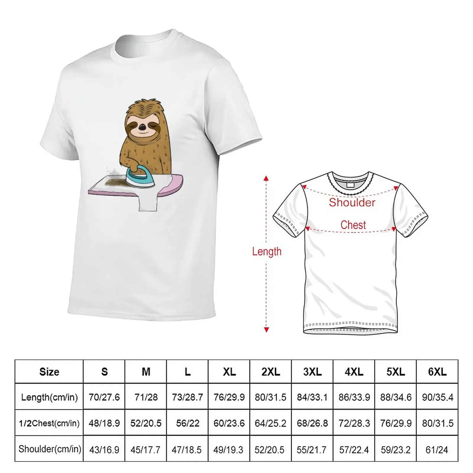 New Funny Sloth Ironing His Shirt Too Slow T-Shirt essential t shirt vintage graphic tee vintage mens cotton t shirts