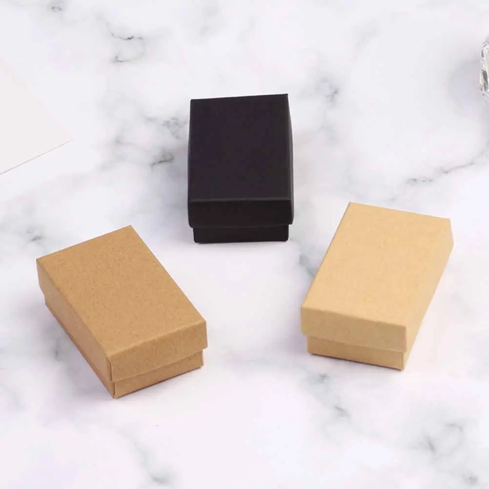 

13Pcs Kraft Paper Jewelry Box Retro Classic Storage Organizer for Women Girls Ladies Ring Earring Storage Decorative Gift