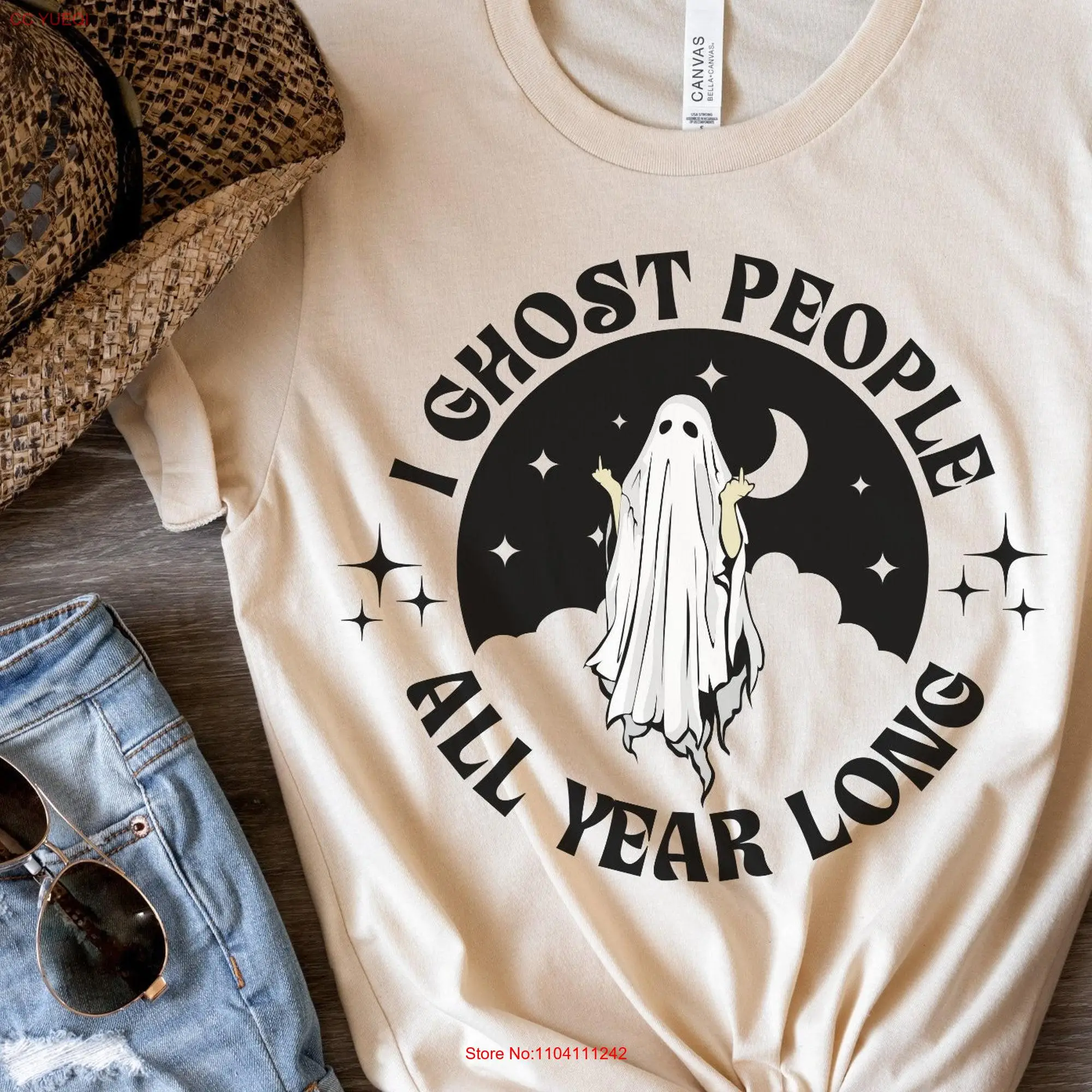 Ghosting T Shirt Funny Ghost Halloween Trendy Ghosted Halloweeny Spooky Vibes Social Anxiety Antisocial