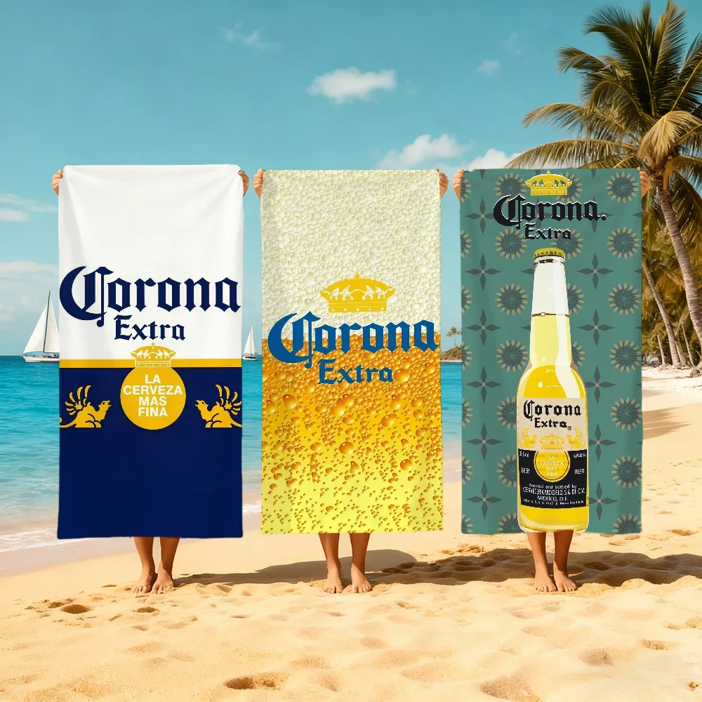 Toalla de cerveza c-corona, toalla de playa suave de microfibra de secado rápido grande para viajes electrónicos, Fitness, Sauna, baño, Camping