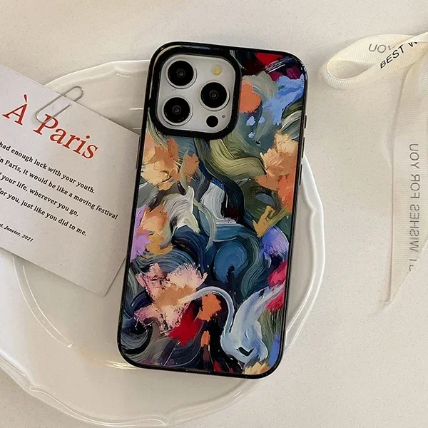 

Oil Painting Flowers 2.5 Acrylic Phone Case Cover for IPhone 12 13 14 15 16 Pro Max Case for IPhone 16 Pro Max