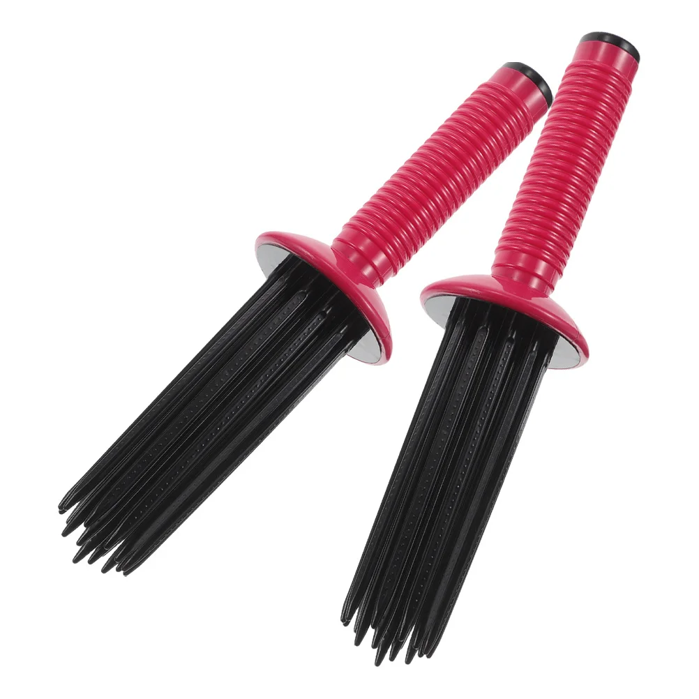 

2 шт., расческа для завивки вьющихся волос, портативный инструмент для укладки, щетка для сушки феном, противоскользящая круглая расческа, дорожная прическа