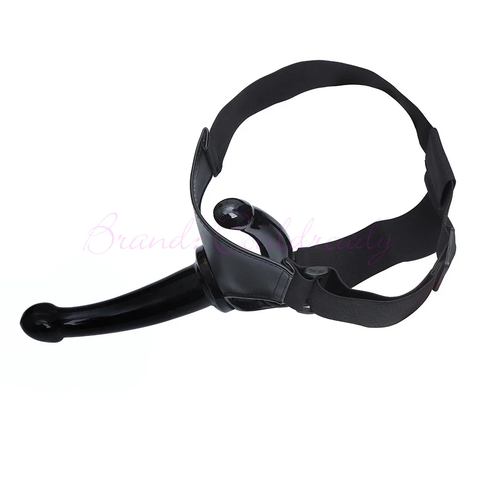 Black Soft Dildo Dual Ended Strapon Ultra Elastic Harness Belt Strap On Penis Adult Sex Toys for Woman Couples