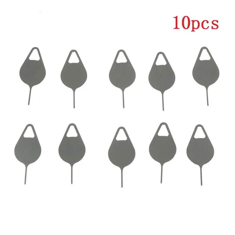 10 Uds. Bandeja de tarjeta Sim Universal herramientas clave de extracción de Pin de expulsión aguja de acero inoxidable para teléfonos inteligentes Pin eyector Sim de teléfono móvil